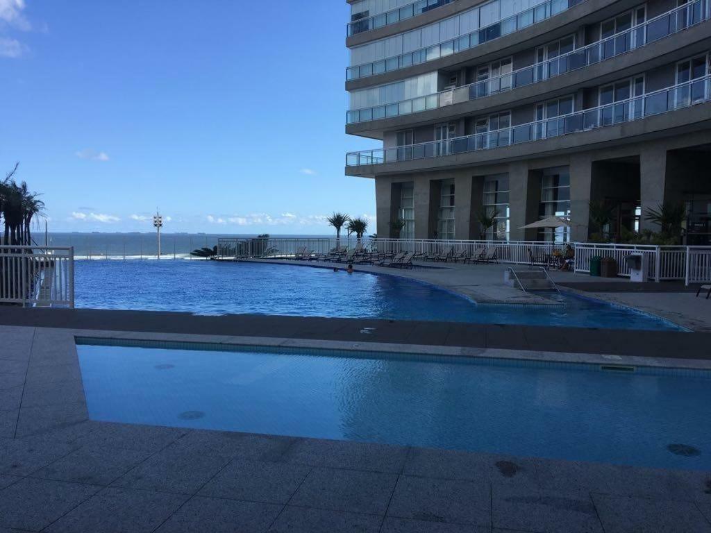 Maravilhoso Apto Vista Mar Jacuzzi Wi Fi Pé Areia Santos  Extérieur photo