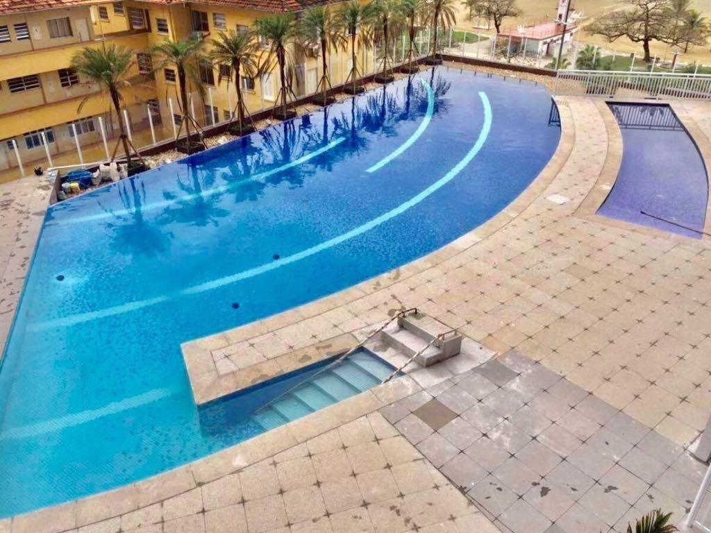 Maravilhoso Apto Vista Mar Jacuzzi Wi Fi Pé Areia Santos  Extérieur photo